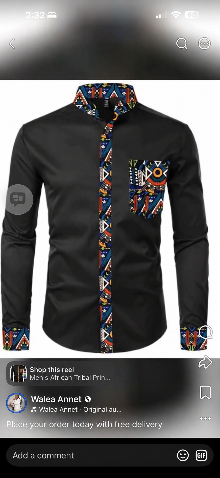 Midnight Geometric Shirt — Alternate View