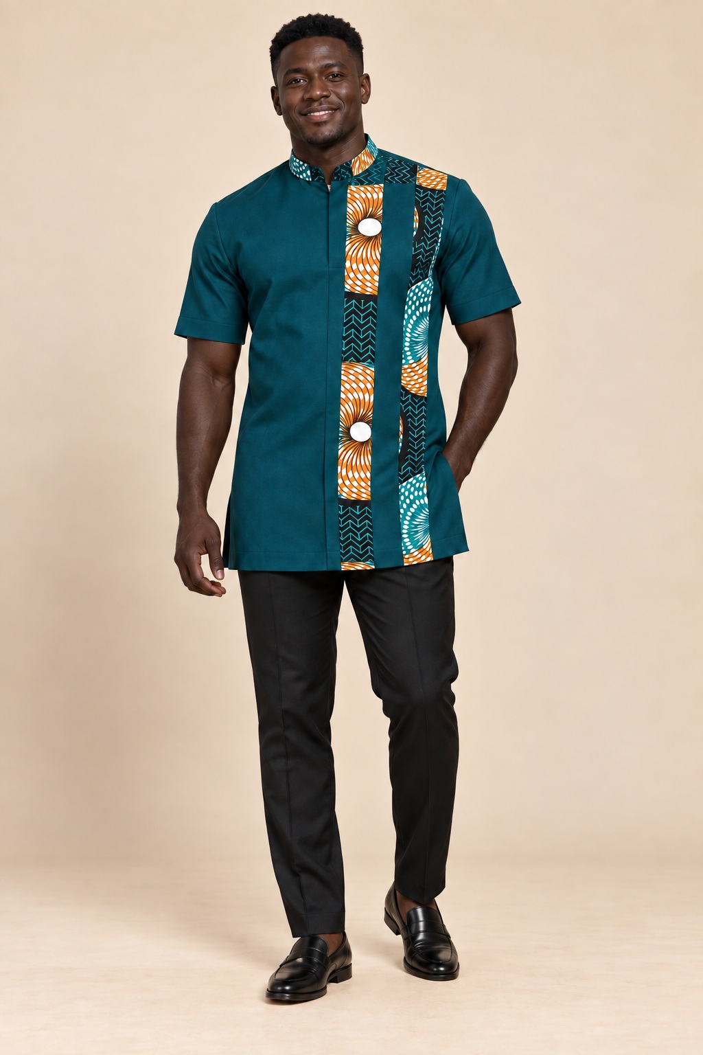 Teal Panel Tunic