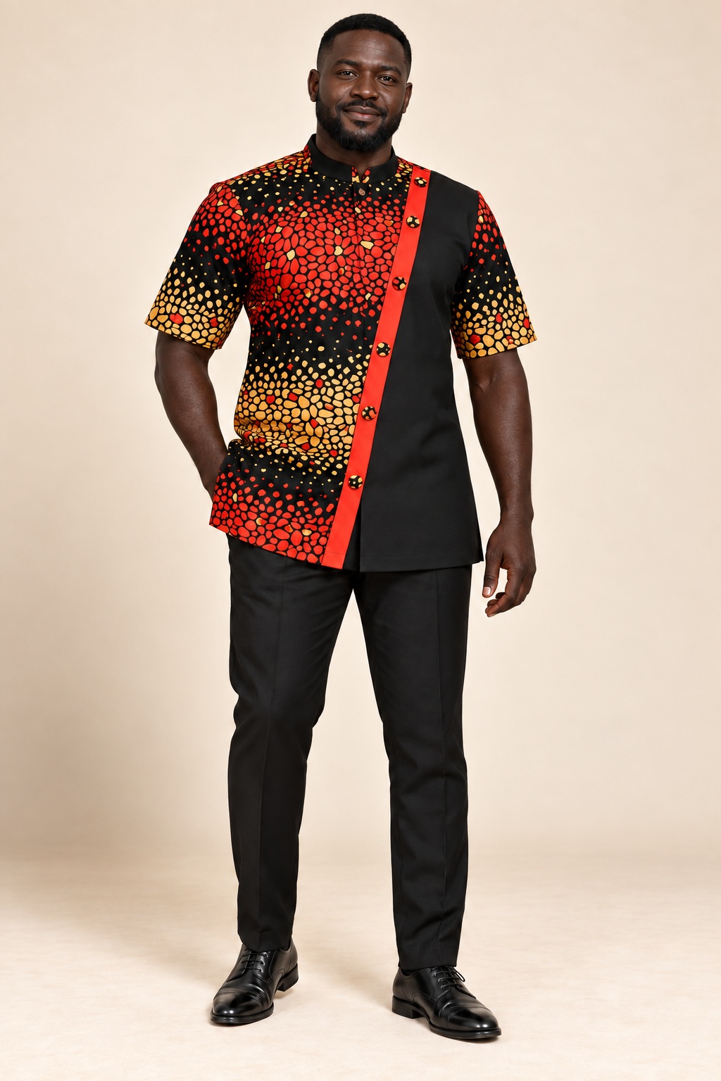 Red Diagonal Tunic